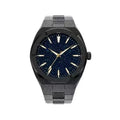 Men's business watch with frosted stainless steel case and luminous hands in silver, gold and black options
