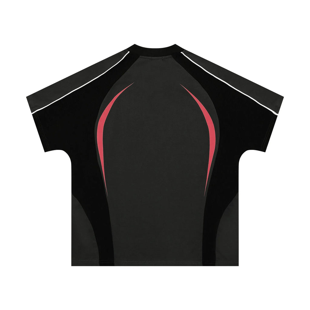 Men's loose fit t-shirt with colour matching letters print in black and apricot colours