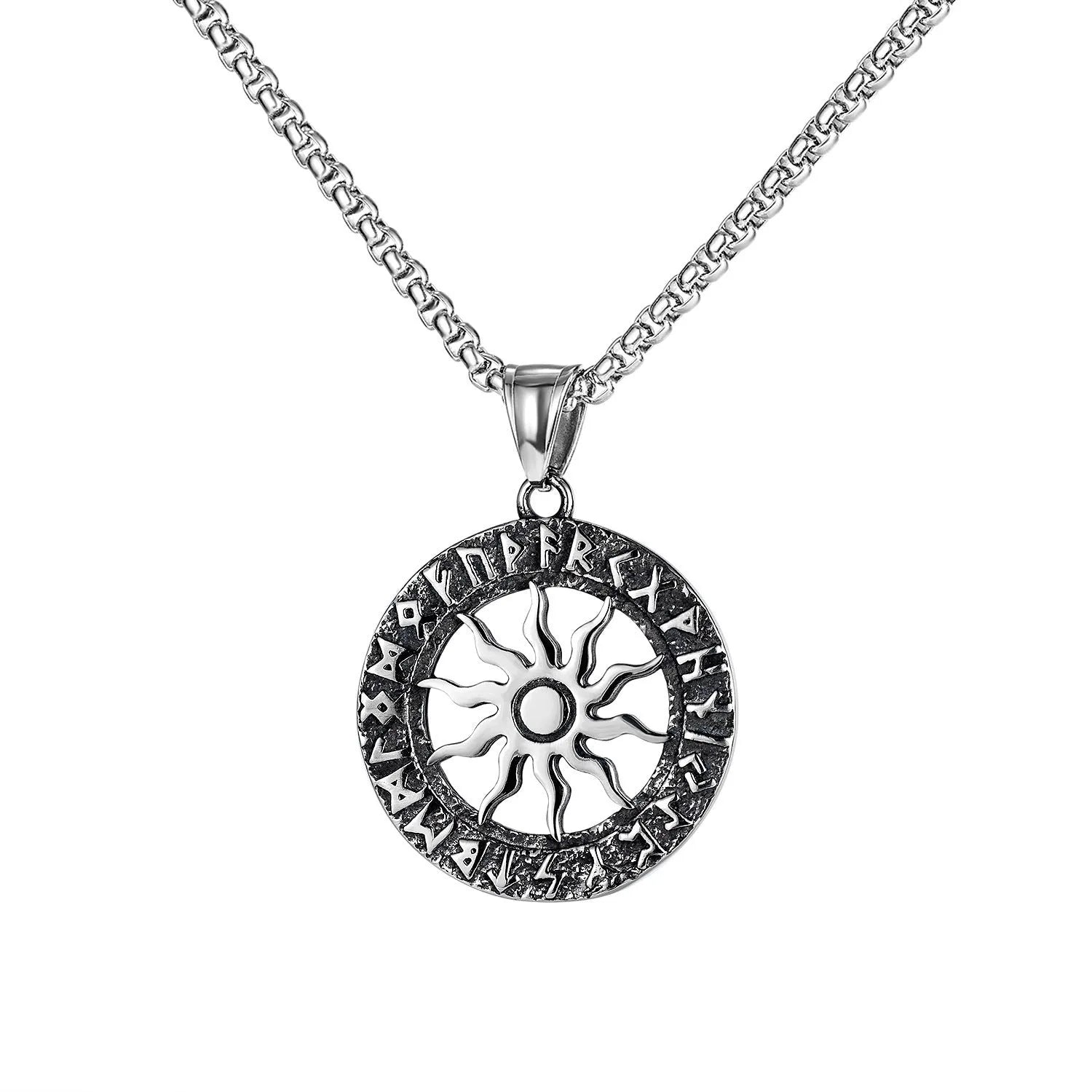 Men's silver skull necklace with stainless steel chain and six different alloy pendant designs