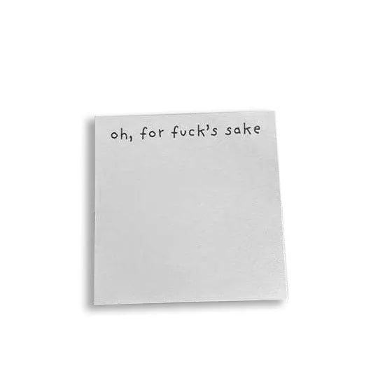 Square 7.5 cm colourful sticky notes pack with designs like Fuck Sticky Notes and What Sticky Notes.