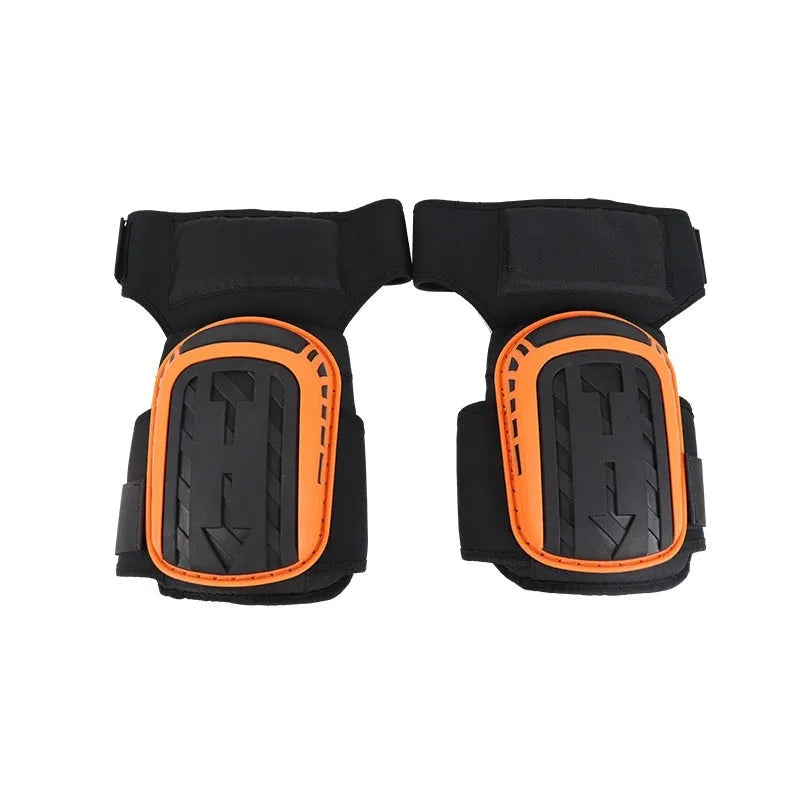 Black EVA riding motorcycle kneecap pad for drop-resistant sports protection on grey background