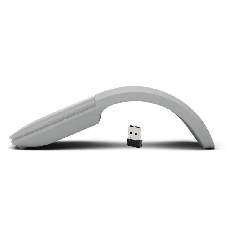 Folding Bluetooth touch wireless mouse showing compact design and multiple colour options