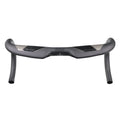 Wei Bike matt black carbon fibre road bicycle handlebar showing bent drop shape