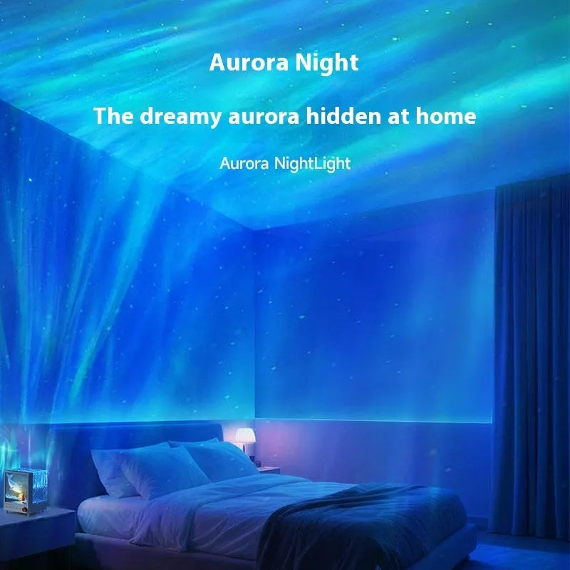 Aurora Treasure Box projection lamp showing star sea whale light colour and compact design.