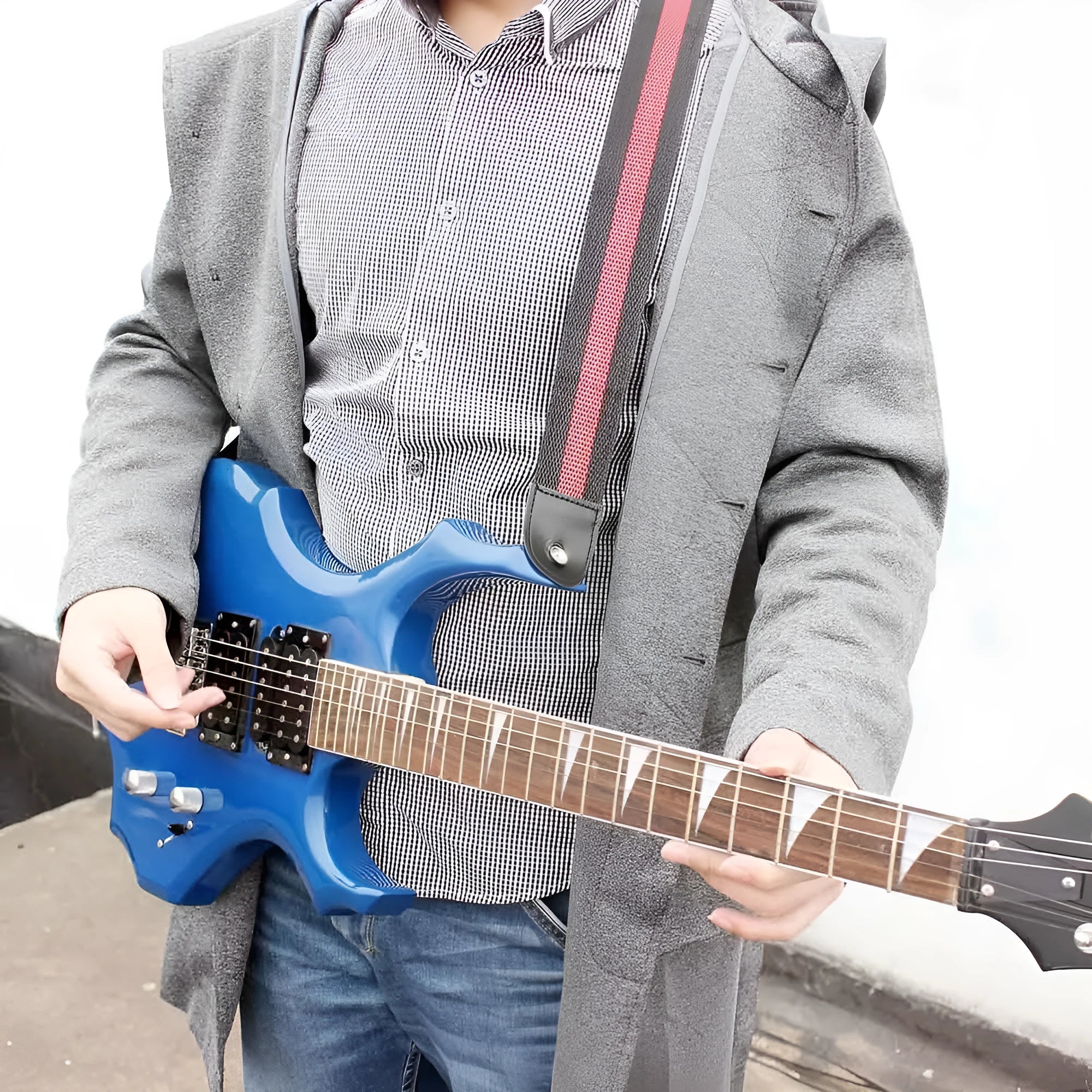 Woven universal crossbody strap for guitar, bass, and ukulele in five colour options