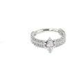 Heart-shaped zircon earrings with diamond treatment in 316 titanium steel, silver or gold colour options