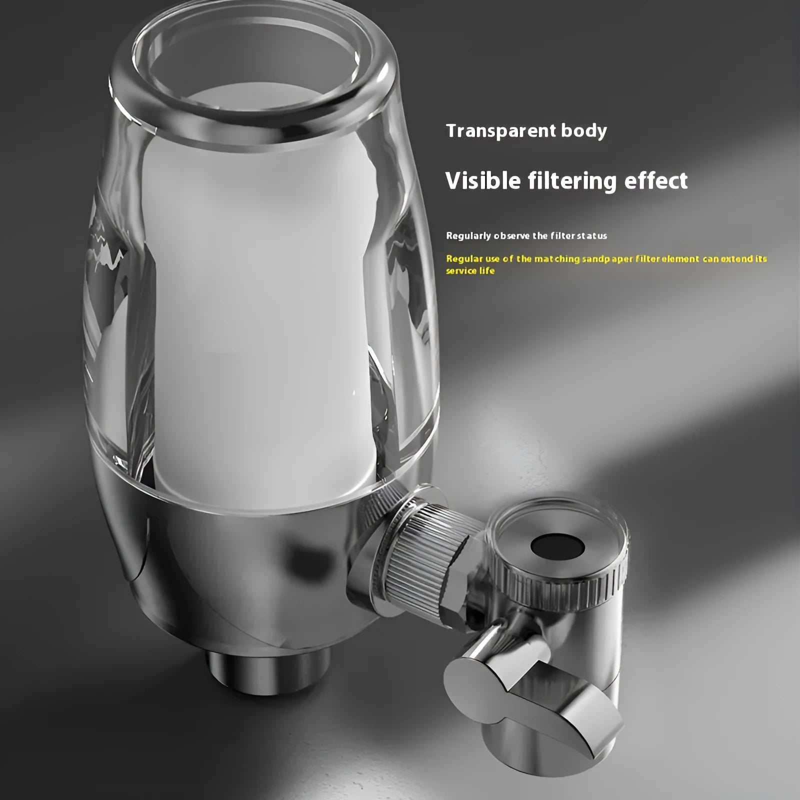 Ceramic faucet water filter cartridge for direct tap mounting
