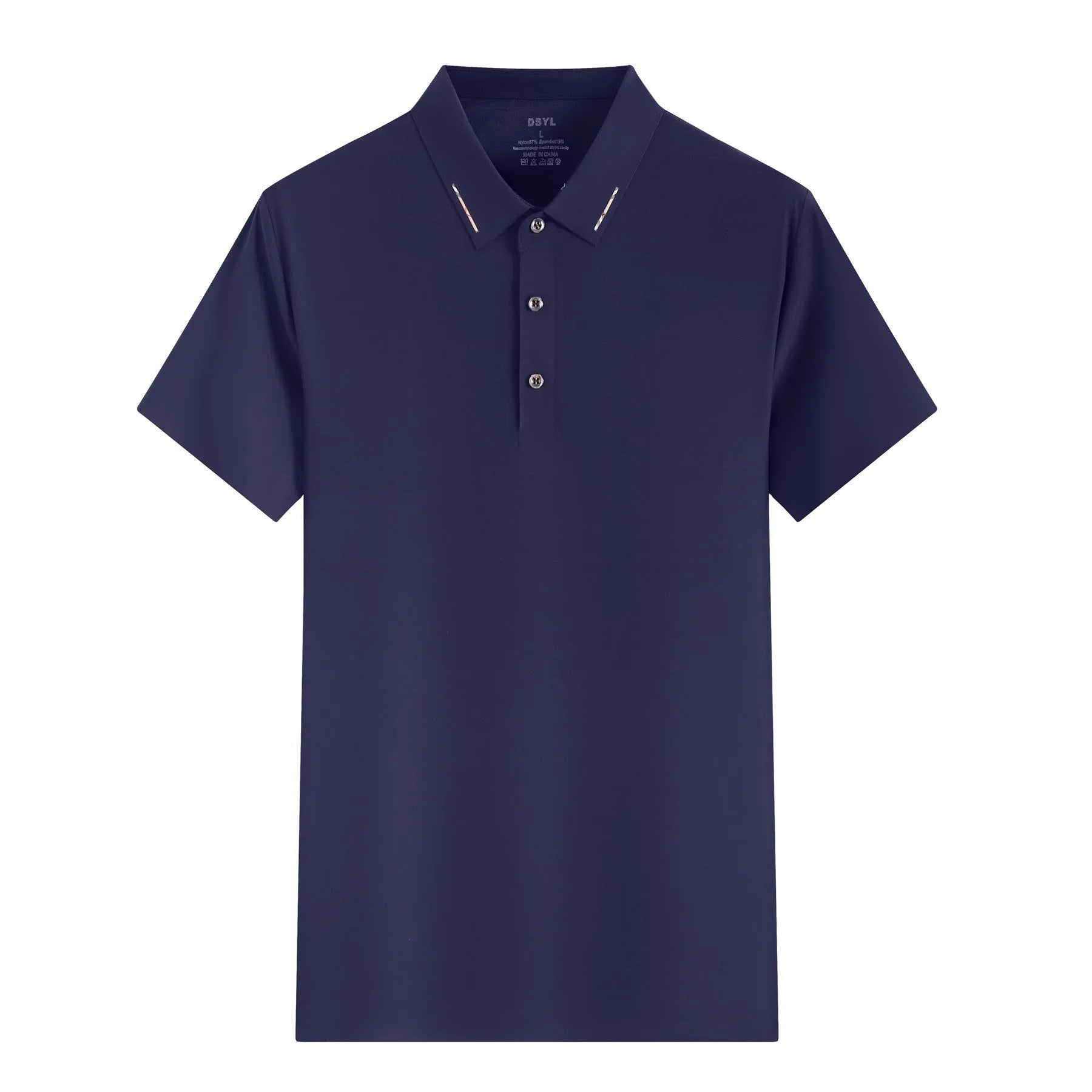 Solid colour unisex ice silk short sleeve cotton business polo shirt in bean green