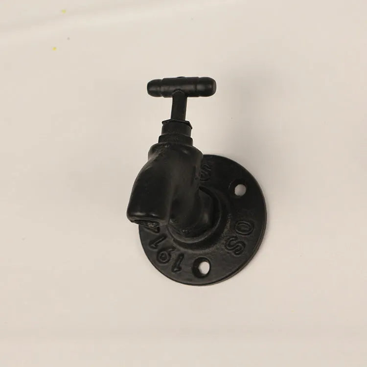 Water pipe style metal towel rack hook with polished finish wall mounted for clothes and towel organisation