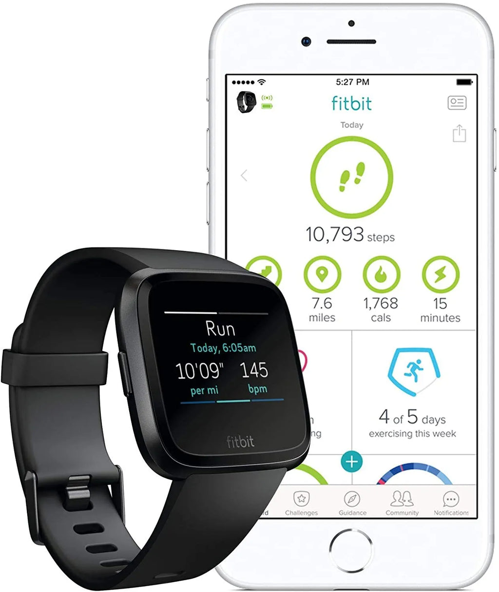 Black waterproof smart watch with heart rate monitor on a silicone wrist strap, showing a 1.4 inch screen.