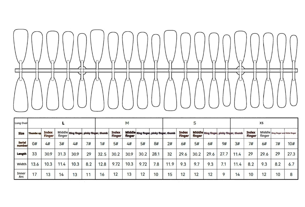 40-piece fission colour glossy long water drop nail stickers in retro ultra-thin seamless style