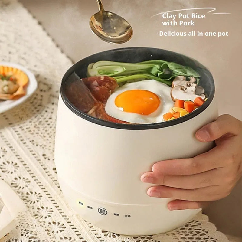 Mini 18L electric cooker, 350W, 1-2 litre capacity, beige, for dormitory use