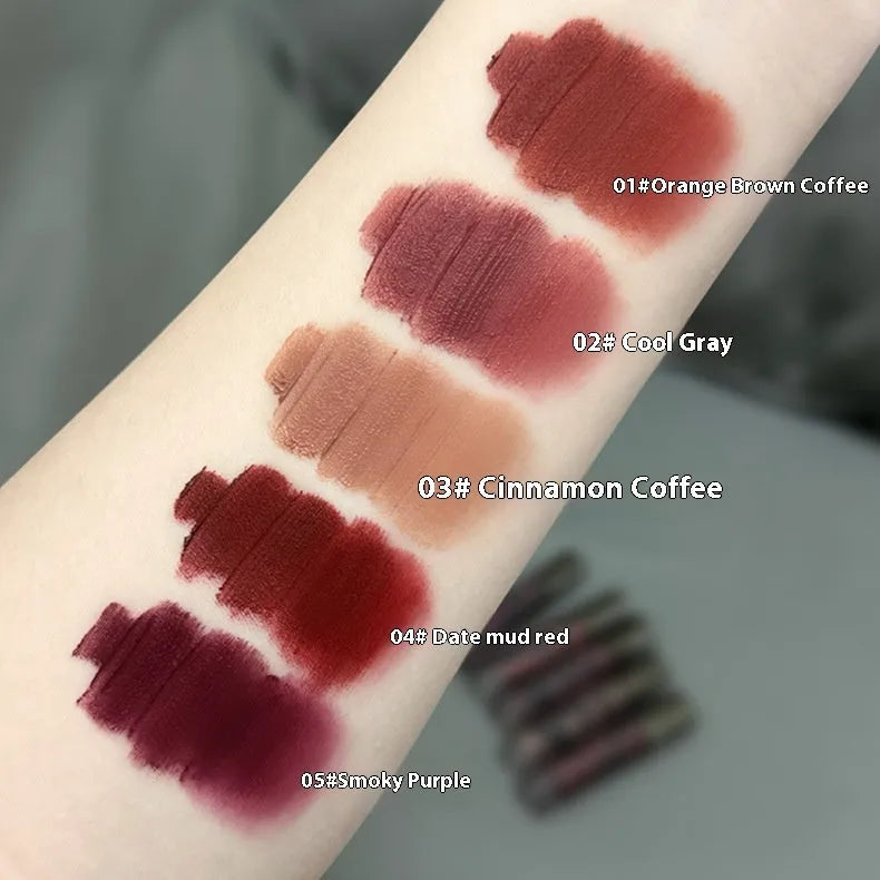 Lava Secret Matte Lip Mud Lipstick in white formula with five colour options