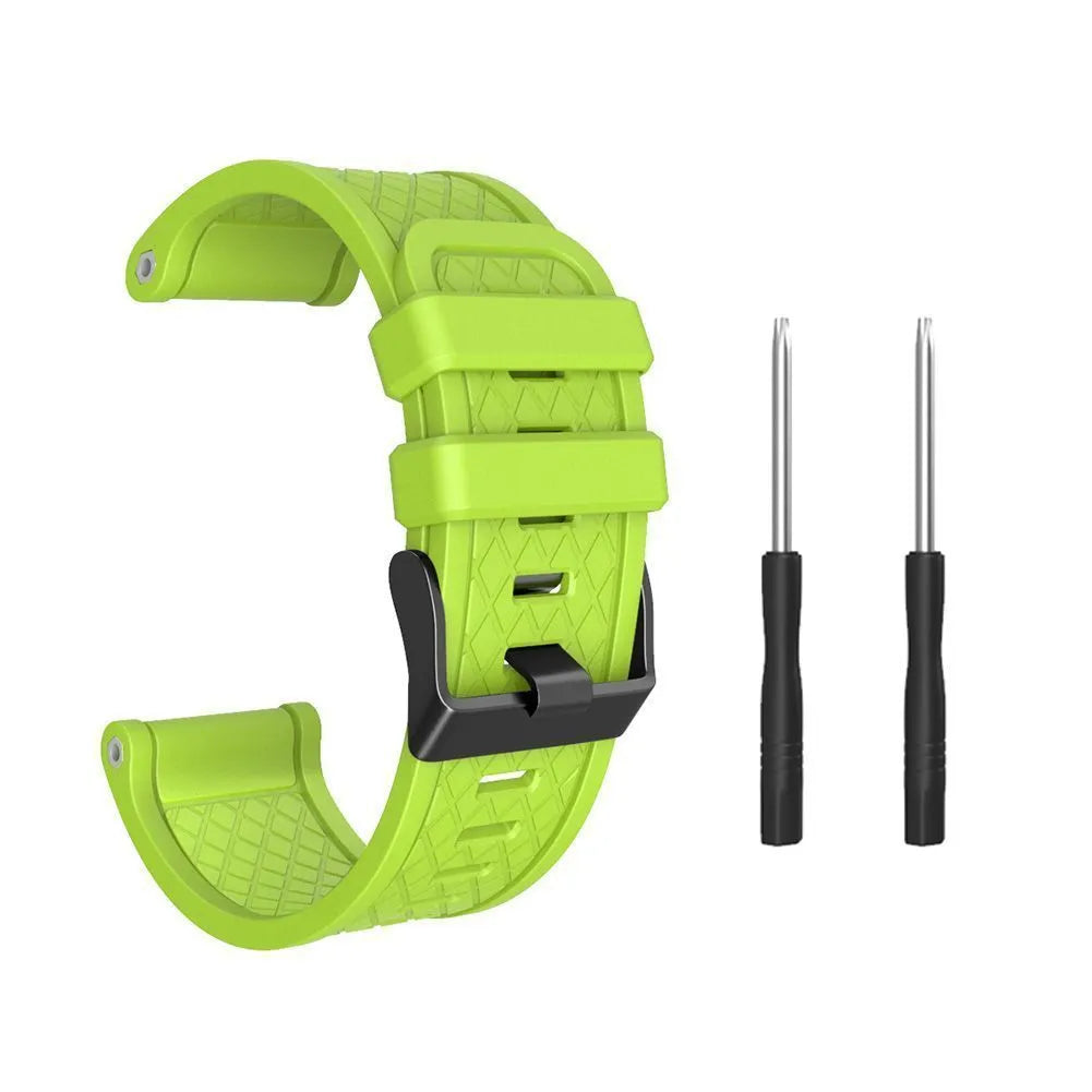 26mm black silicone watch strap with stainless steel buckle for Jiaming watches