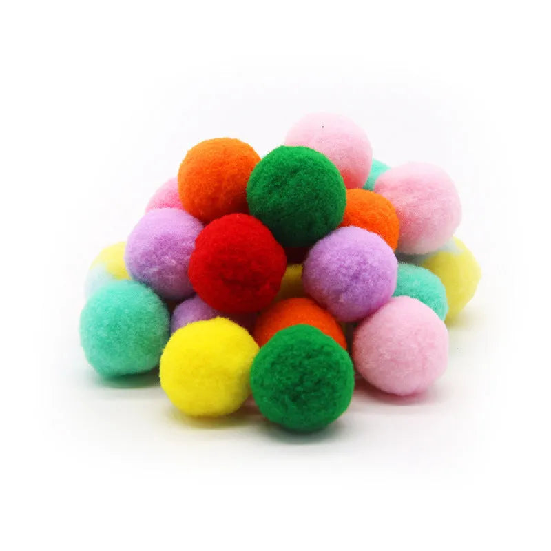 Plush pet launch gun with soft yarn balls for interactive cat and dog play sessions