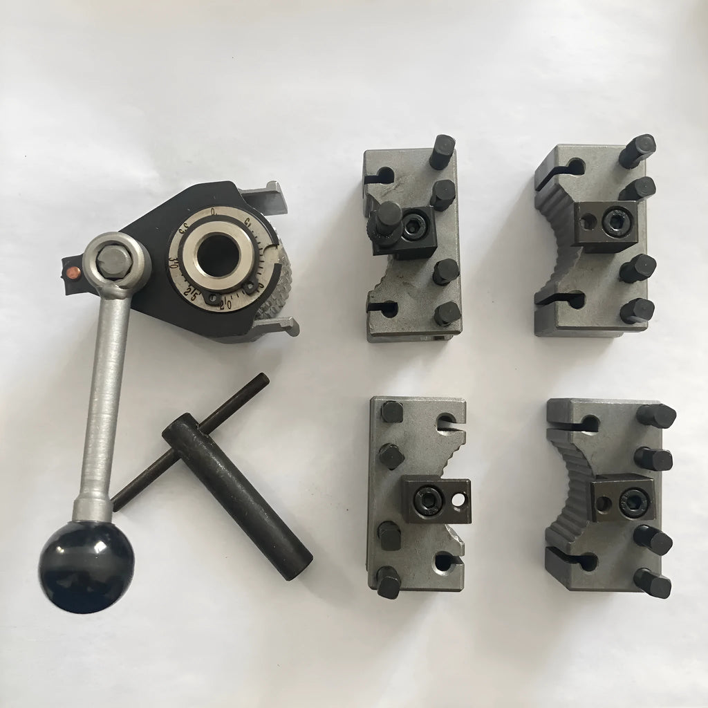 Aa type quick change tool holder in alloy iron for household metal lathes with extra bed included