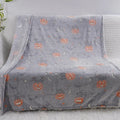 Child flannel air conditioner cover blanket with cartoon design in two size options