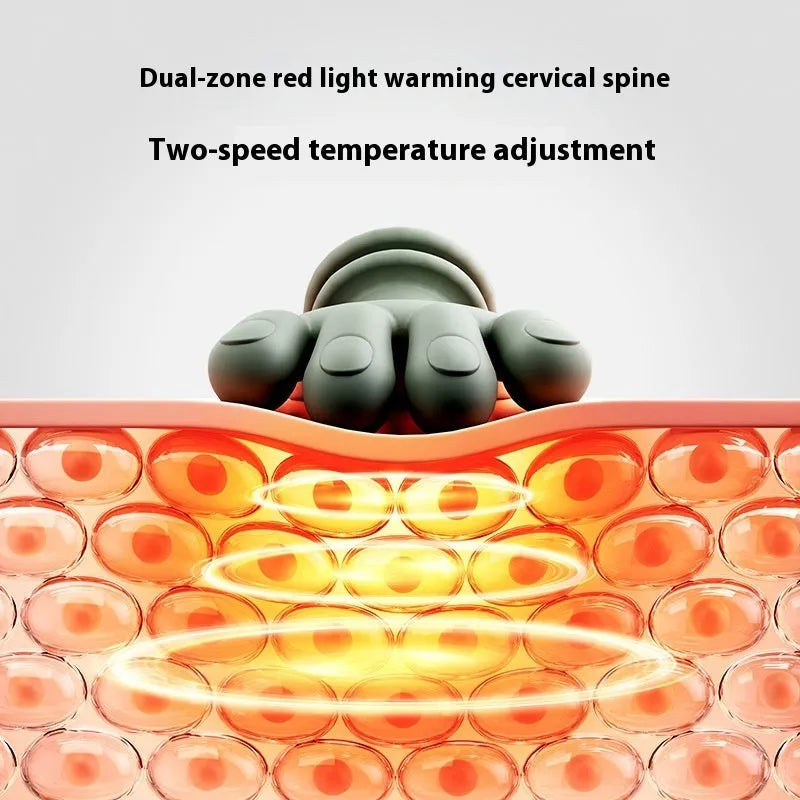 Electric neck and shoulder massager in moss green with 4D kneading and heat, cordless design