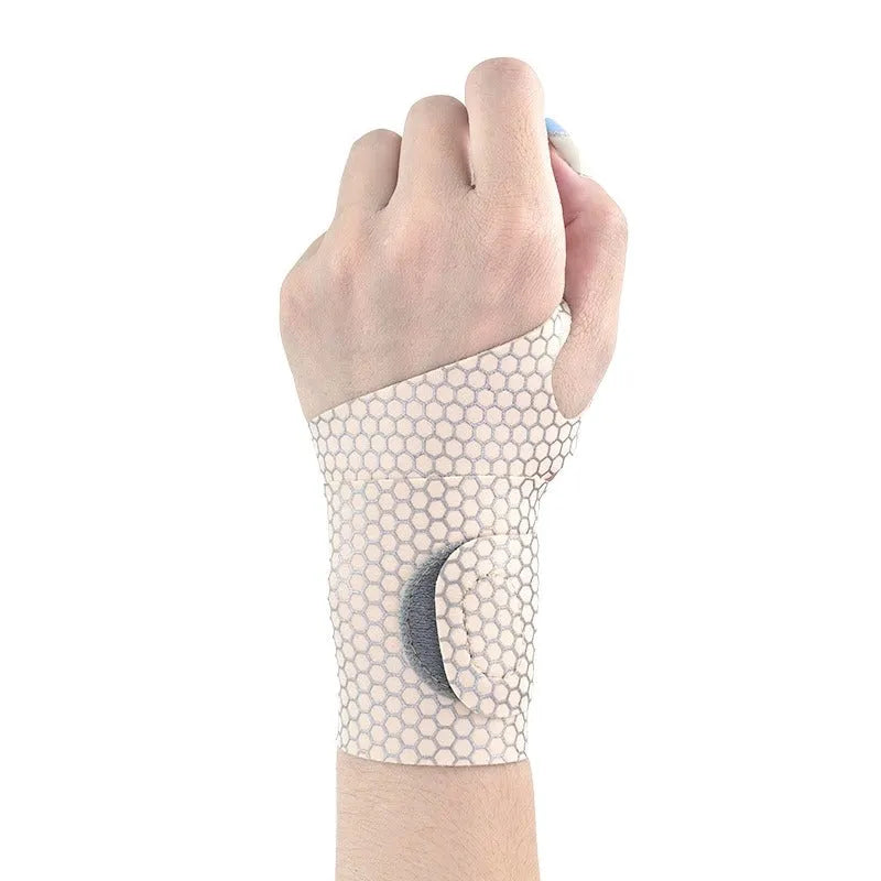 Lycra elastic wristband seamless adjustable sports strap in black with honeycomb texture