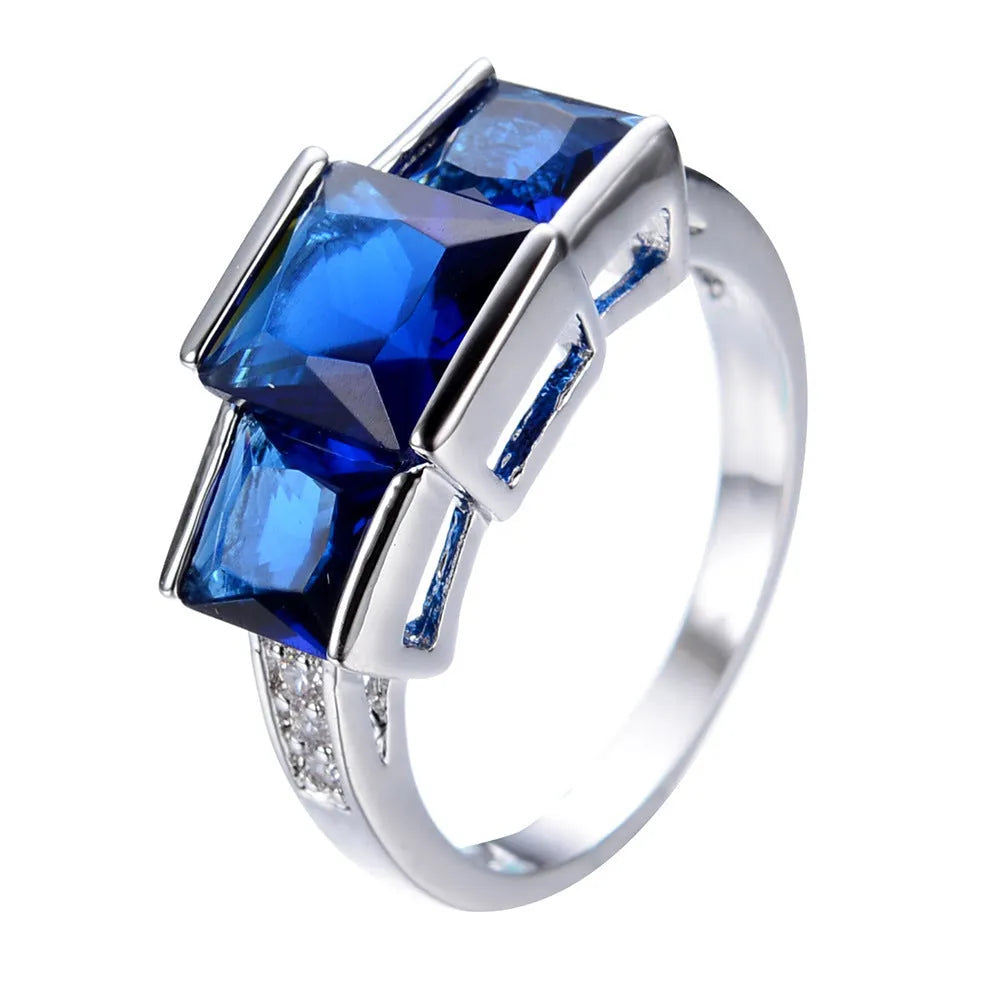Women's copper electroplated colourful ring in geometric rainbow metal design, multiple colour options