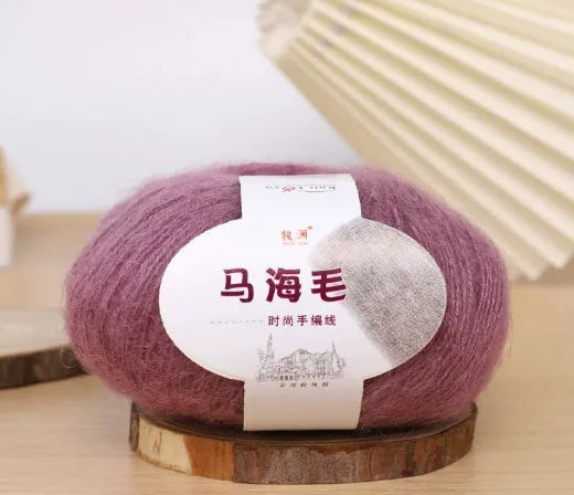 Mohair wool ball for DIY scarf knitting in multiple colour options