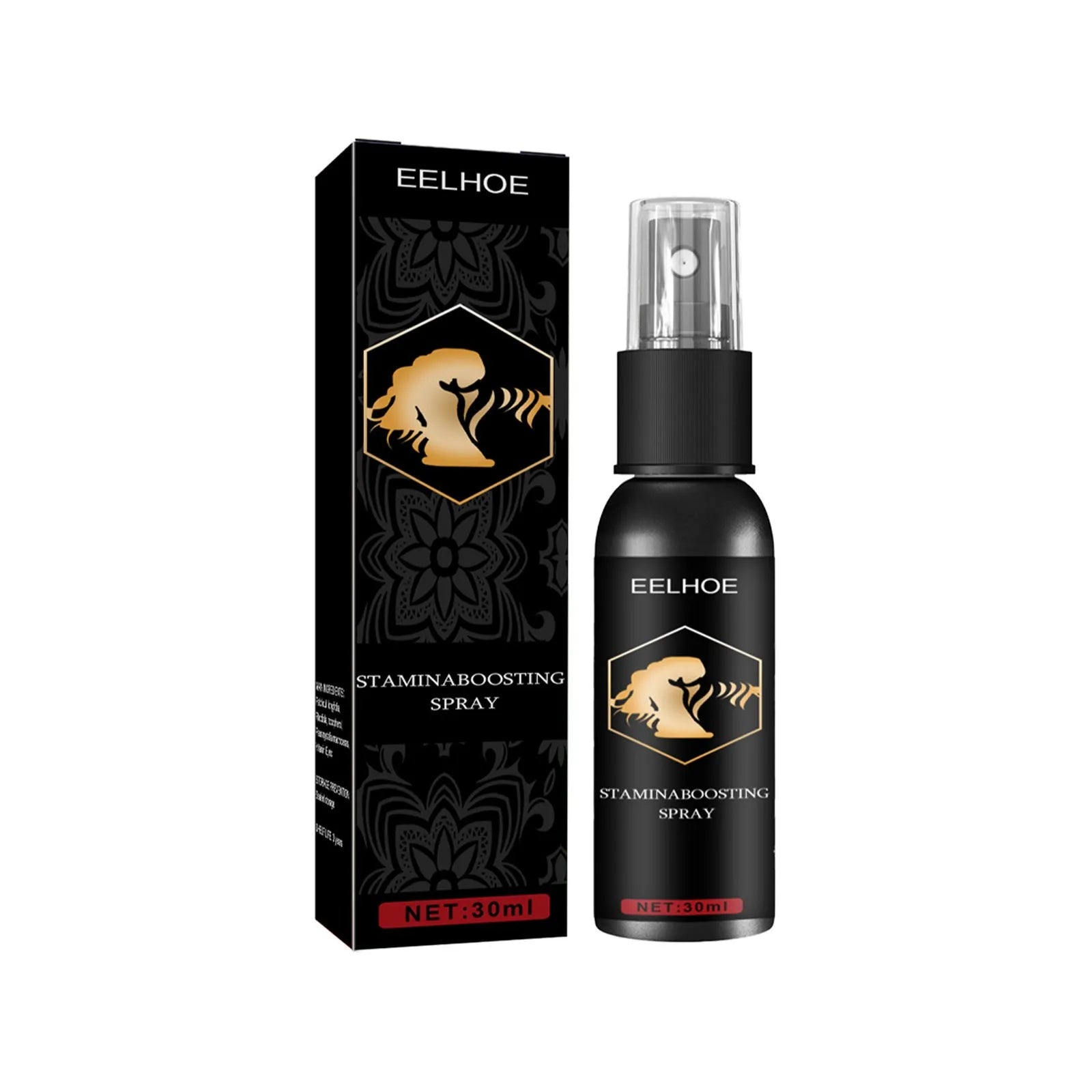 Men's 30ml treatment oil spray bottle for body moisturising and hip massage