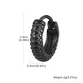 Stainless steel snake pattern earrings in black colour for hip hop alternative jewellery