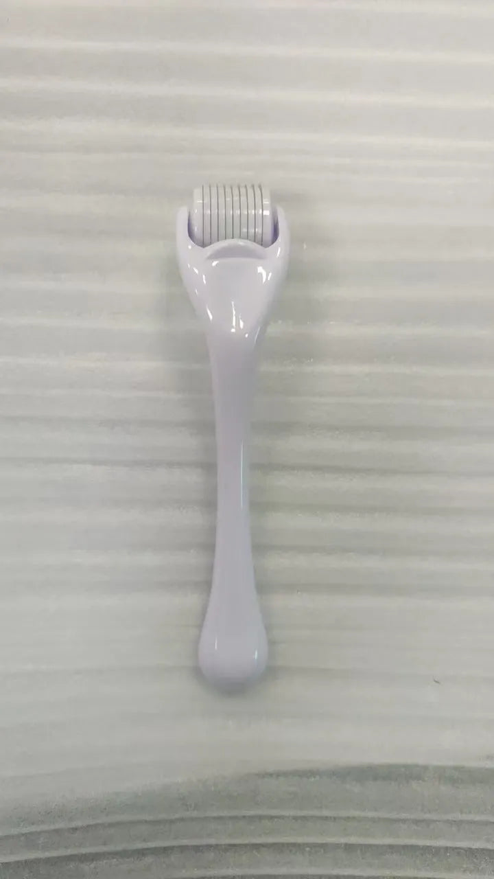 540 micro needle derma roller tool with black handle and purple wheel for 0.2mm 0.25mm 0.3mm cartridges.