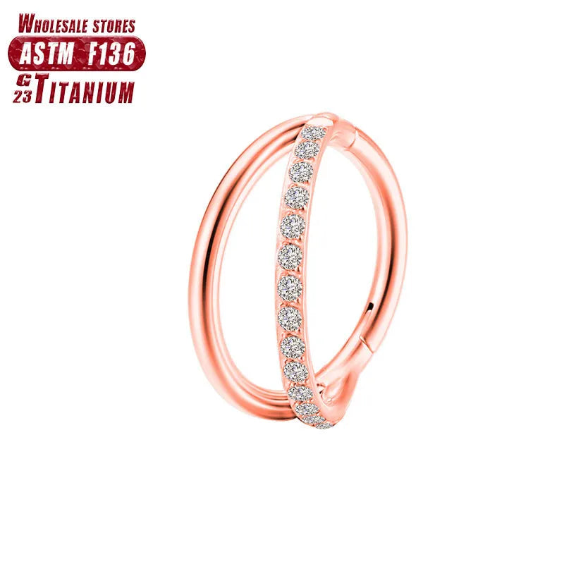 Titanium alloy nose ring F136 piercing jewellery in multiple colours and sizes