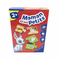 French children's puzzle toy with 12 pairs of thickened paper mosaic cards showing pictures and words.