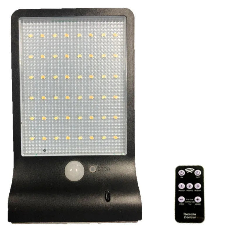 Black and white waterproof solar garden light with solar panel and LED for outdoor courtyard illumination