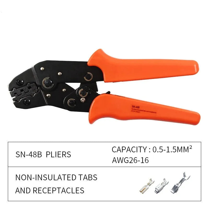 SN-48B portable multi-wrench jaw terminal crimping pliers combination suit with high carbon steel construction