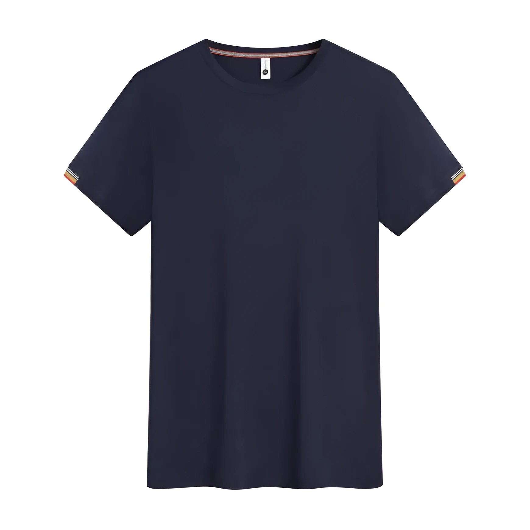 Round neck ice-feeling pullover top in black for women business work attire cooling fabric