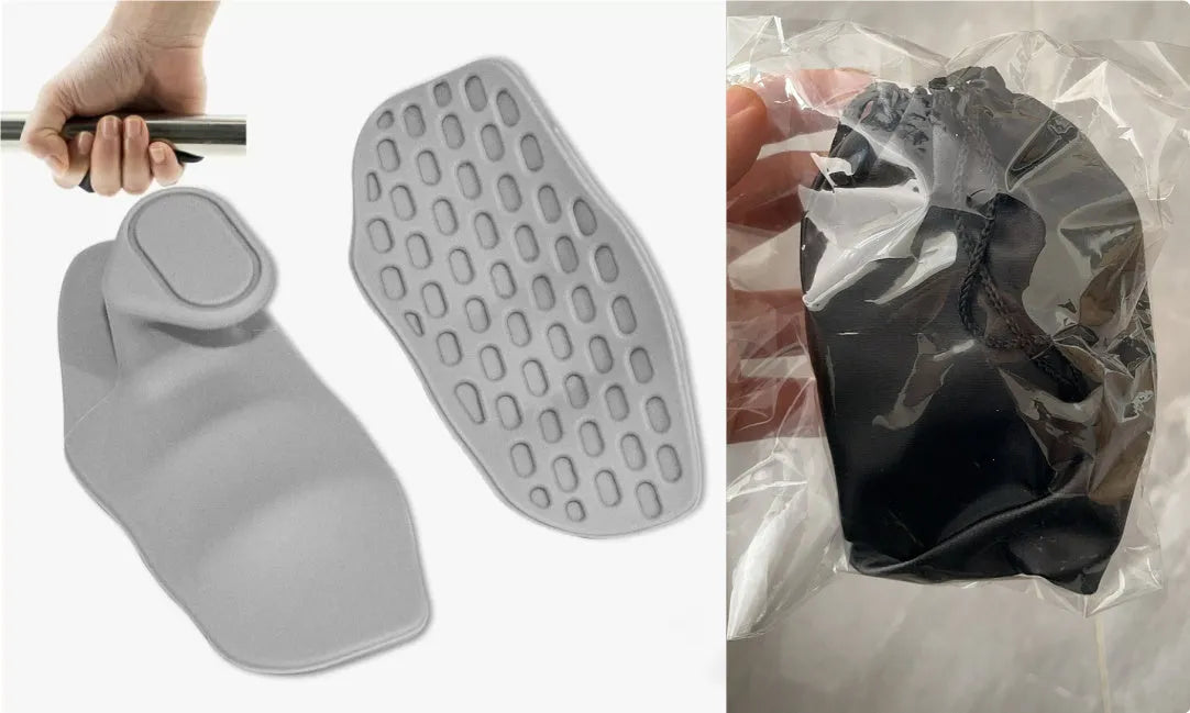 Anti-slip grip strengthener for dumbbell lifting in gray color