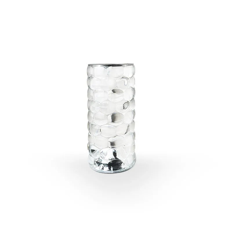 Crystal table lamp rechargeable diamond night light with teardrop acrylic shade on bedside table