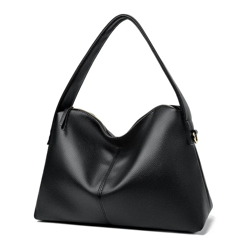 Simple women's crossbody bag in soft PU with stitching detail, available in five colours, size 37x14x23cm