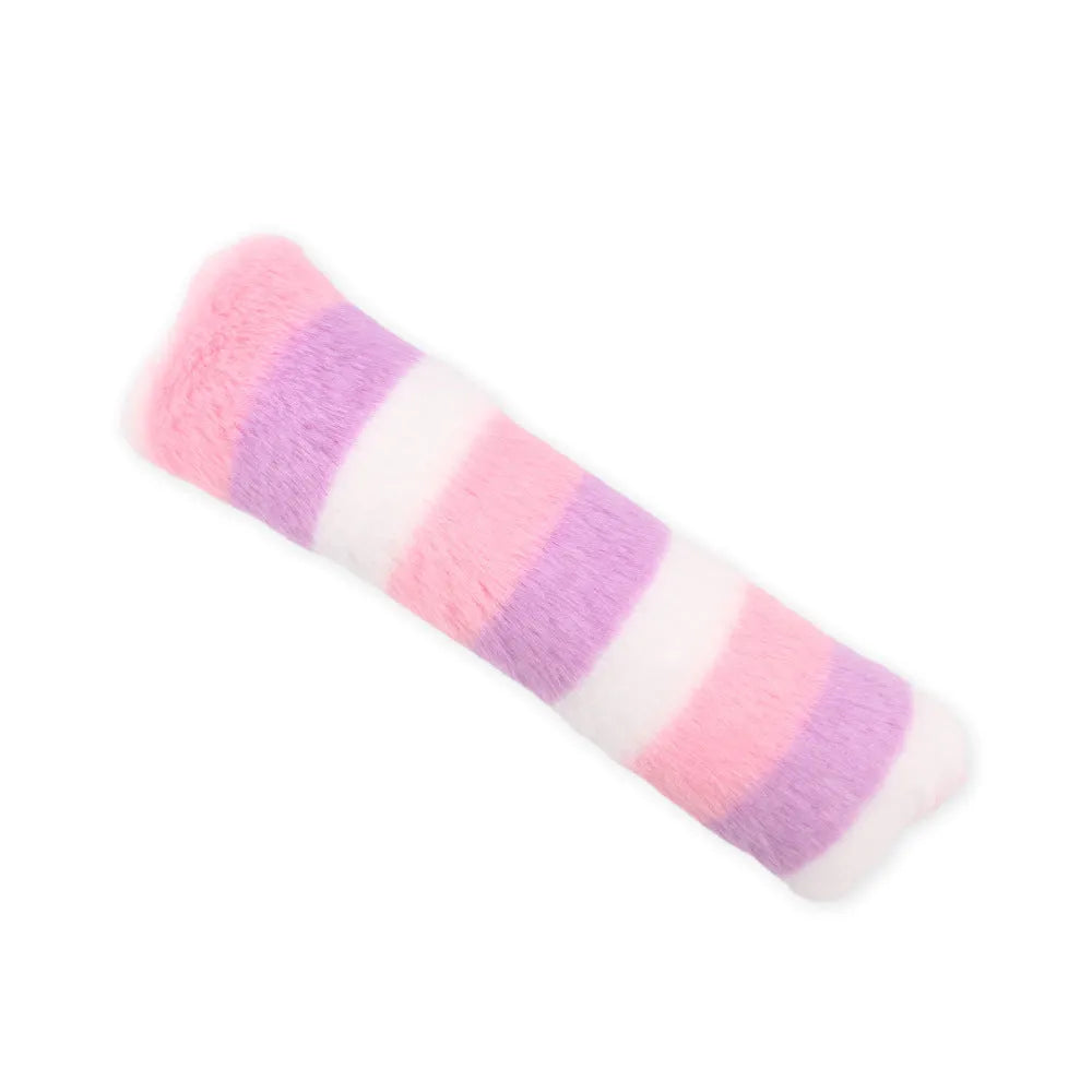 Interactive plush cat toy pillow with crinkle sound and catnip filling in assorted colours