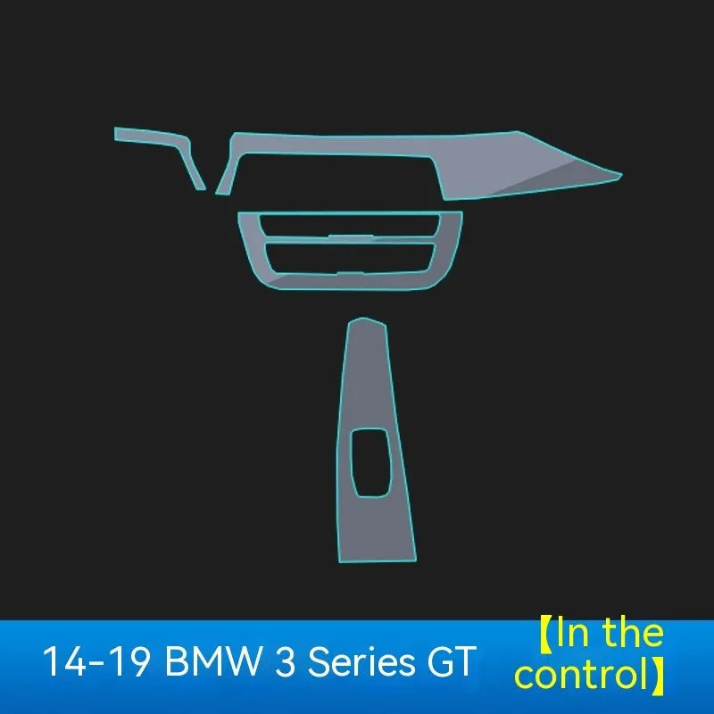 Transparent TPU protective film for BMW 3 Series dashboard and interior surfaces