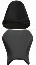 Suzuki GSXR1000 motorcycle seat covers in black PU leather, front and rear set configuration