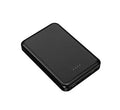 Black and white heating vest power bank measuring 97x64x14mm with capacity options