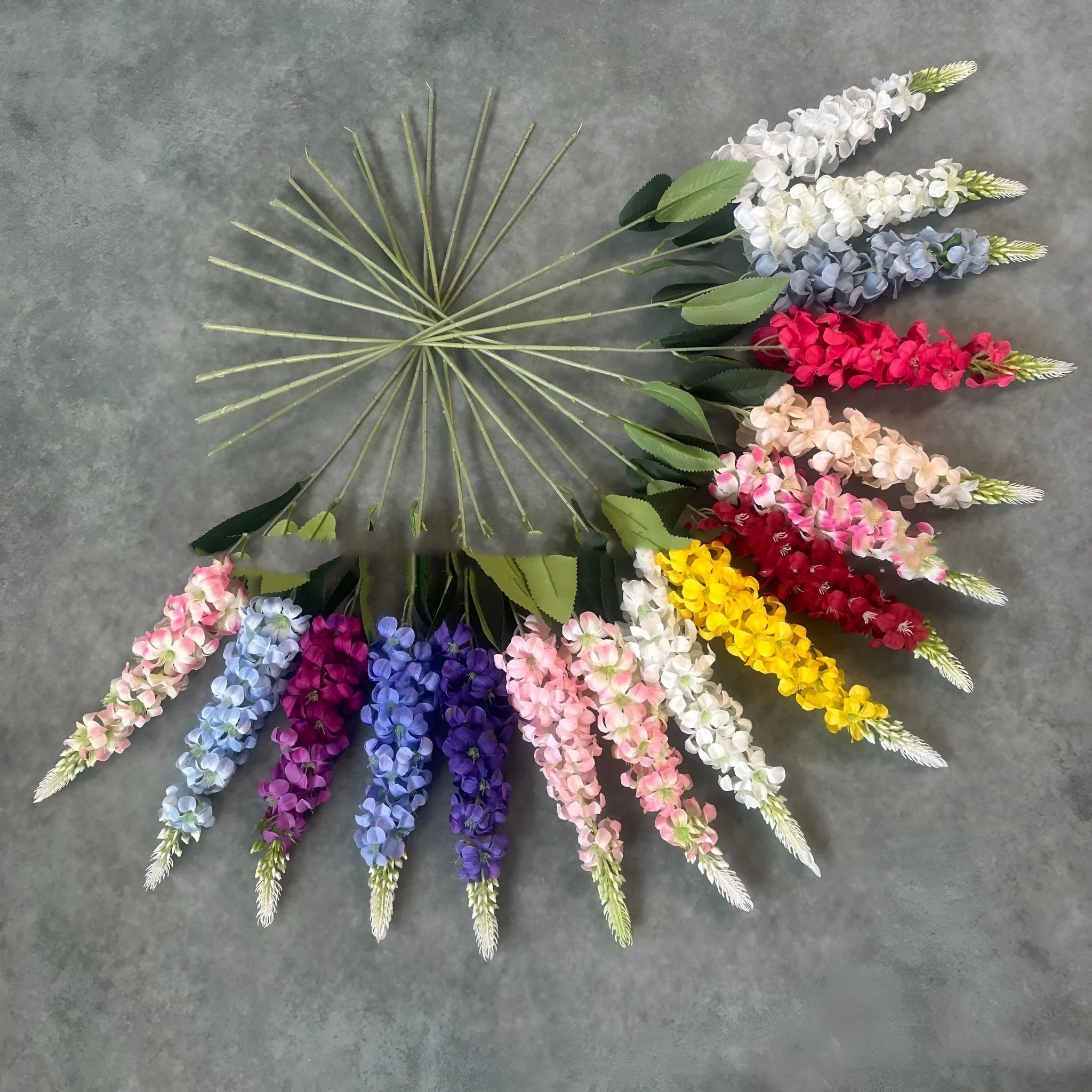 Artificial silk antirrhinum hyacinth stem 72cm, flower part 25cm, multiple colour options for decoration