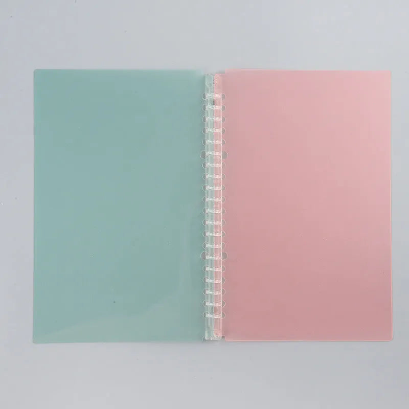Plastic flipbook frosted cover clip for A5 loose leaf binding in transparent colour