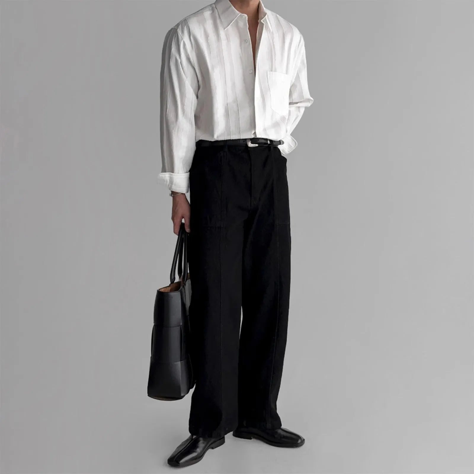 Casual long sleeve polyester shirt for teenagers in solid colour with wide textured finish and front pocket