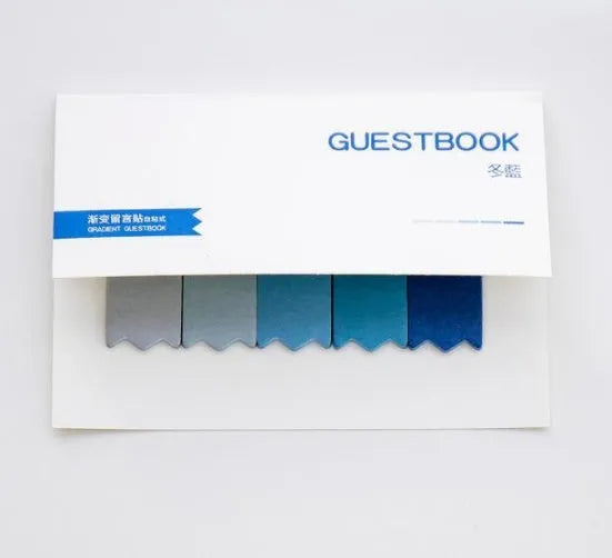 Gradient colour creative office memos self-adhesive sticky notes set 12cm x 8.5cm 8 styles