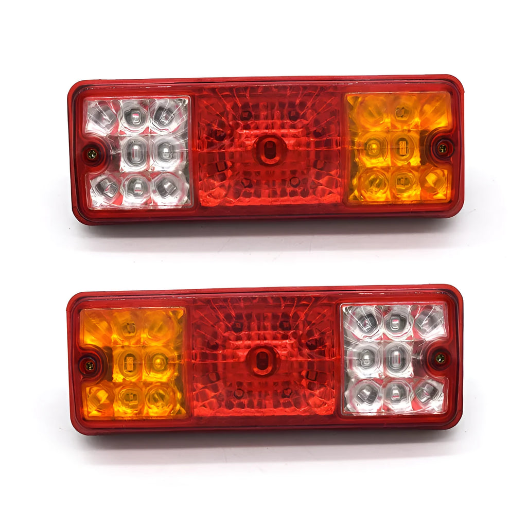 Black semi-closed taillight for electric tricycles, showing 200mm width and 70mm height.