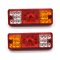 Black semi-closed taillight for electric tricycles, showing 200mm width and 70mm height.