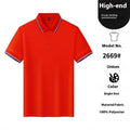 Ice Ion lapel short sleeve polo shirt in navy blue, straight fit, nylon polyester blend
