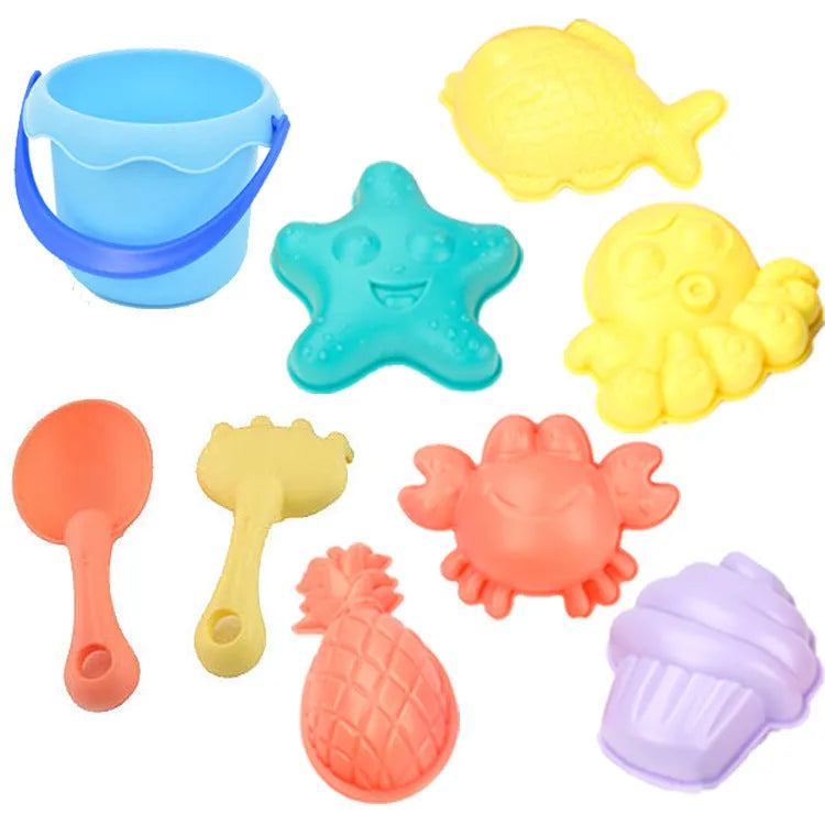 Children's plastic beach table sand pit toys set with sand and water play components