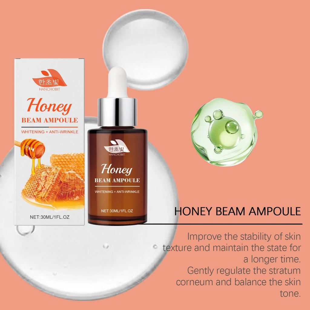 Moisturizing Skin Color Facial Liquid 30ml bottle with honey and ginseng extract for daily hydration