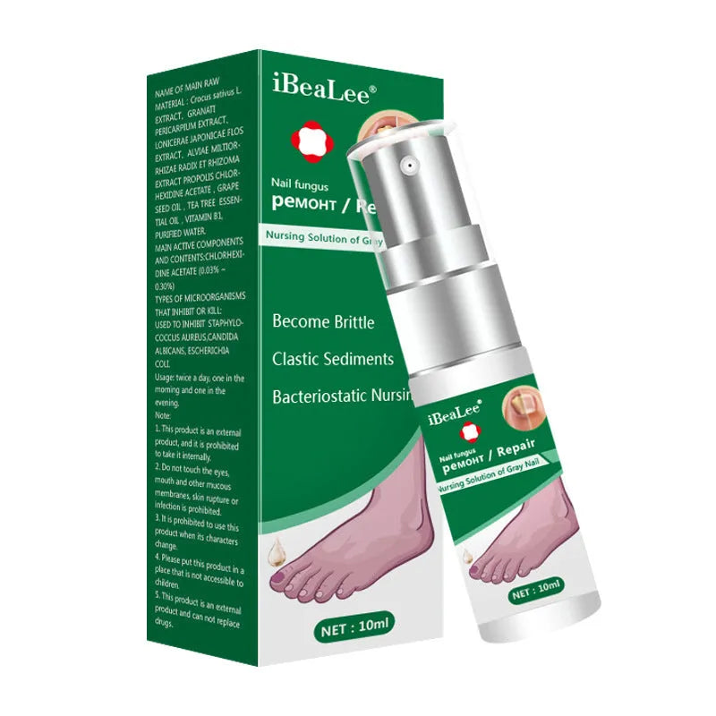 10ml bottle of Repair Dust whitening antibacterial liquid for foot care